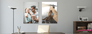 dad and child canvas set in grey office